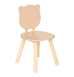 Kids chair Sweet bear, MDF/pine wood legs., H49x26x26cm, seat height 24cm