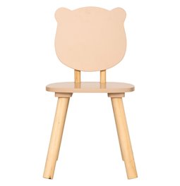 Kids chair Sweet bear, MDF/pine wood legs., H49x26x26cm, seat height 24cm