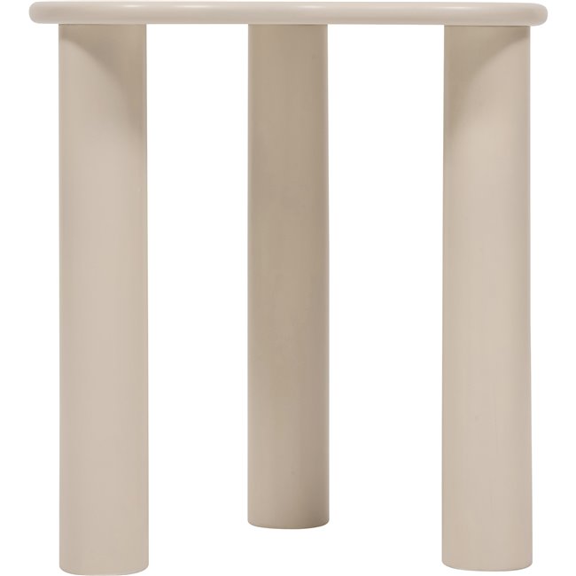 Side table set OLAO, MDF/pine wood legs, ivory, 45x45cm H50.5cm, 35x35cm H40.5cm