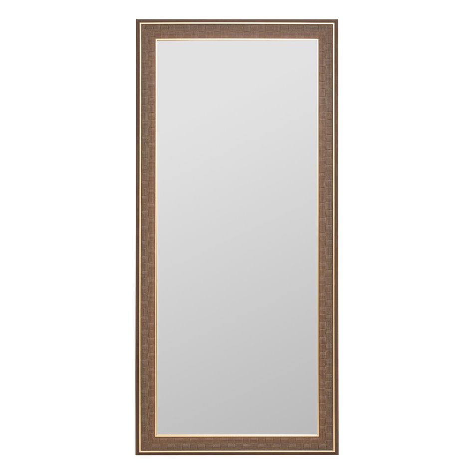 Mirror Brown Anke, brown/gold color, H160x74x2.3cm