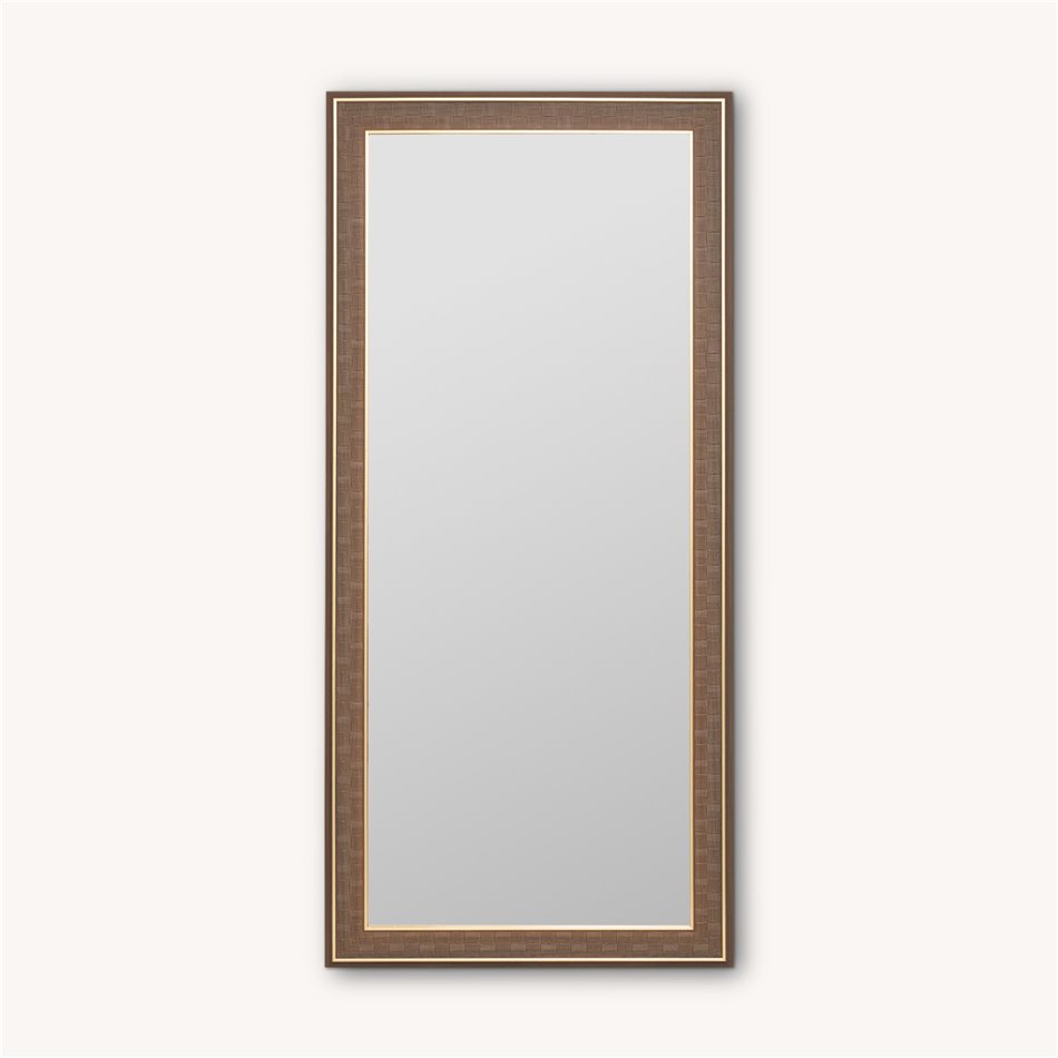 Mirror Brown Anke, brown/gold color, H160x74x2.3cm