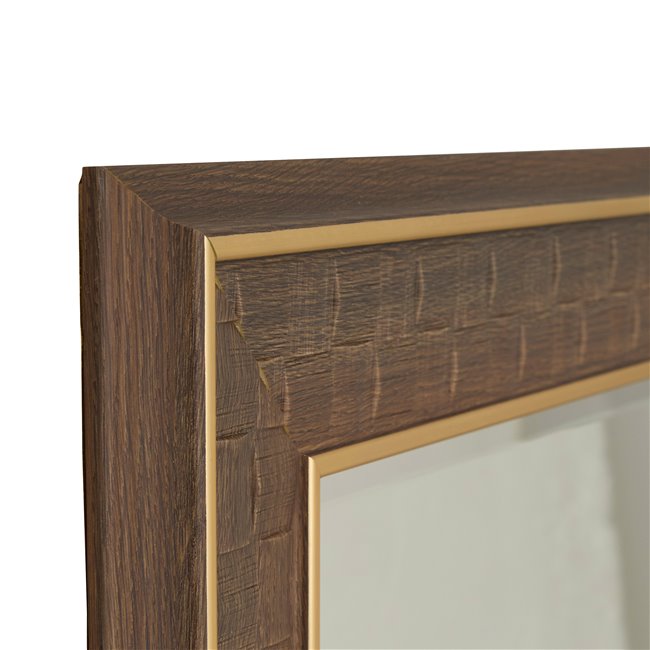 Mirror Brown Anke, brown/gold color, H160x74x2.3cm