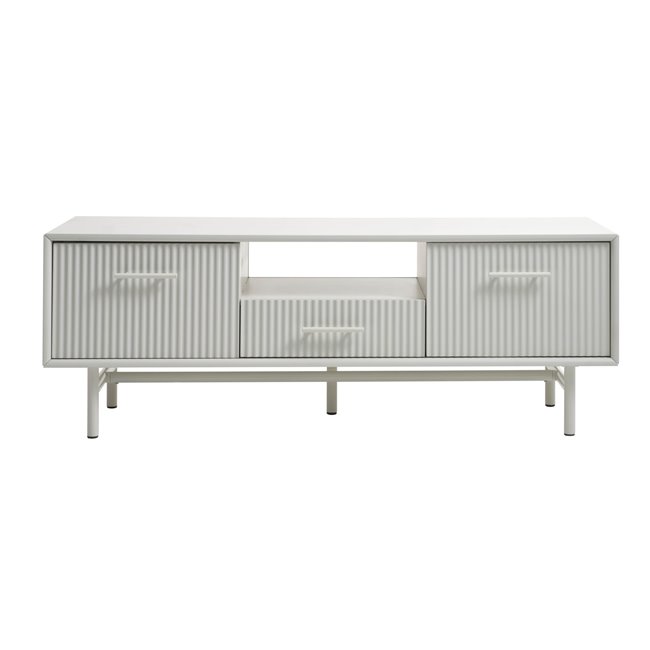 TV table Unalma, grey, MDF/metal, H50x45x140cm
