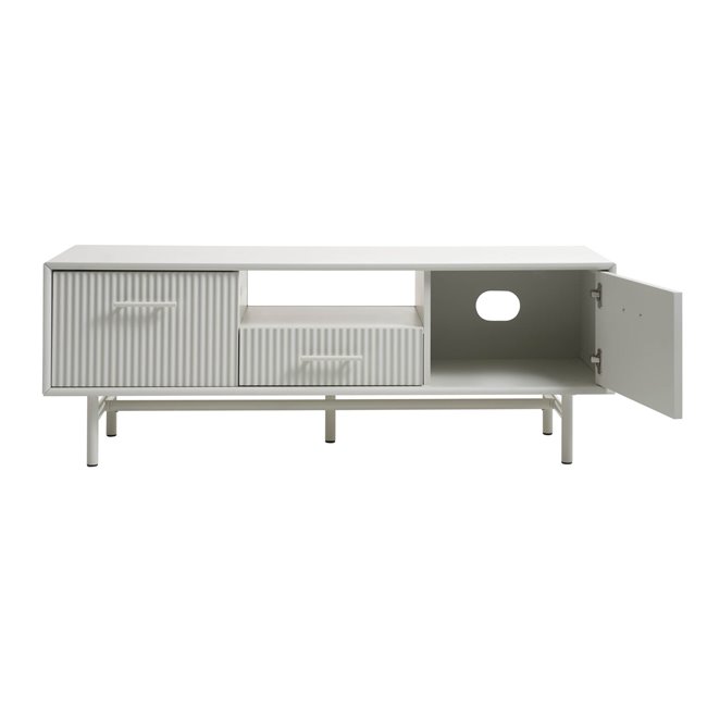 TV table Unalma, grey, MDF/metal, H50x45x140cm