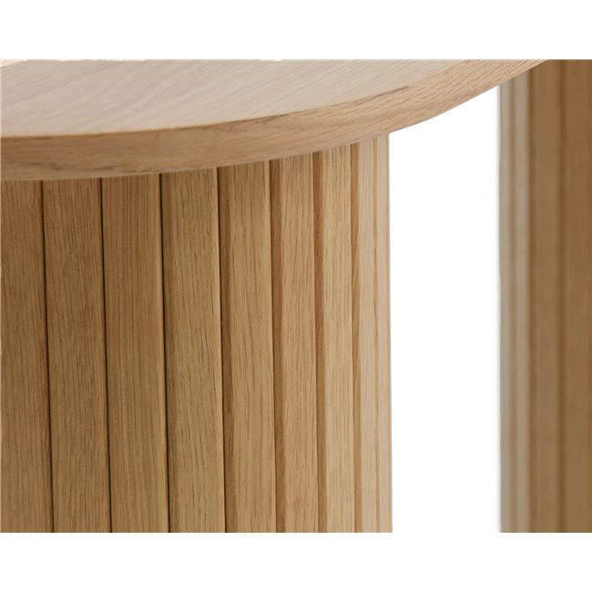 Console Nola, natural color, oak veneer/MDF, H75x130x40cm