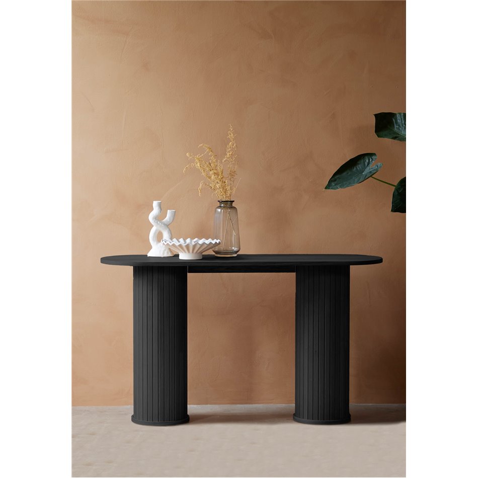 Консоль Nola, черная, шпон дуба/MDF, H75х130х40см