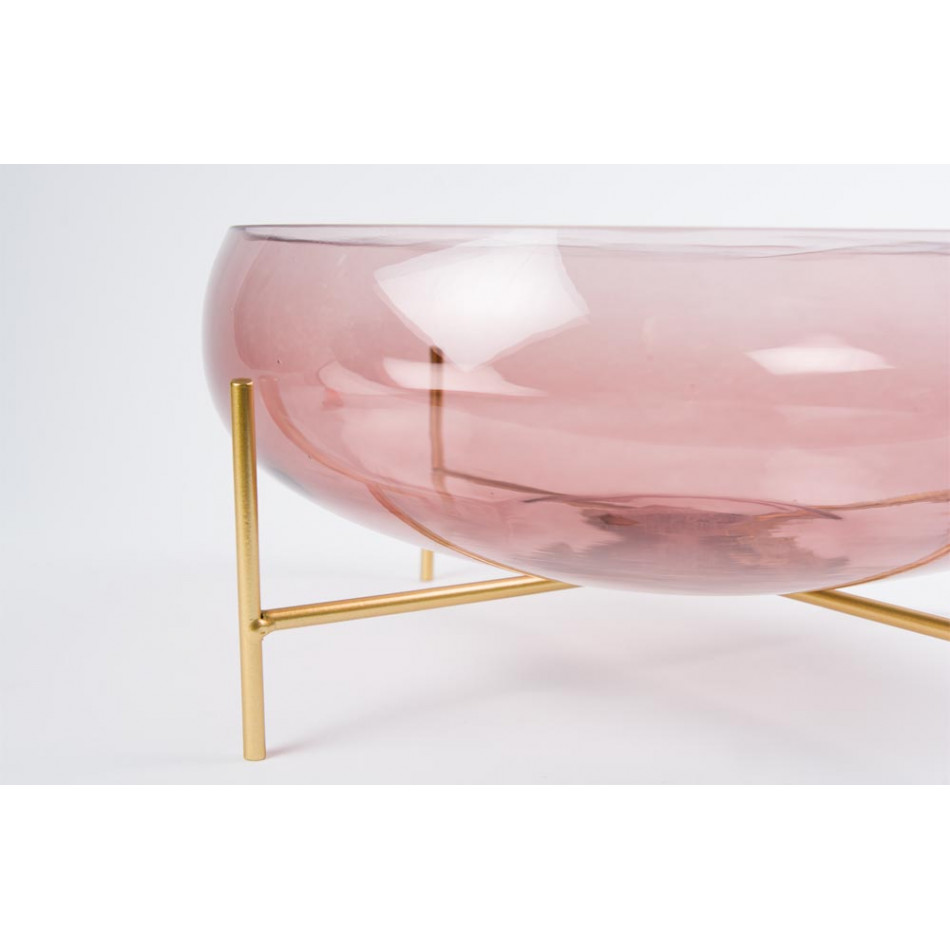 Decorative bowl  Izana, glass, H15cm D30cm