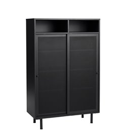 Шкаф Uvep, черный, сталь, H140х90х40см