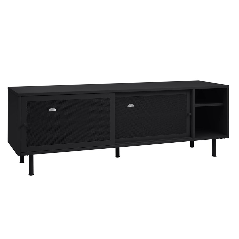 TV table Uvep, black, steel, H55x160x45cm