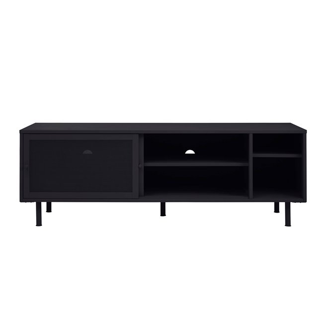 TV table Uvep, black, steel, H55x160x45cm