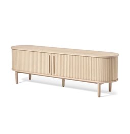 TV table Umeta, white pigmented oak color, MDF/oak veneer, H55.5x180x40cm