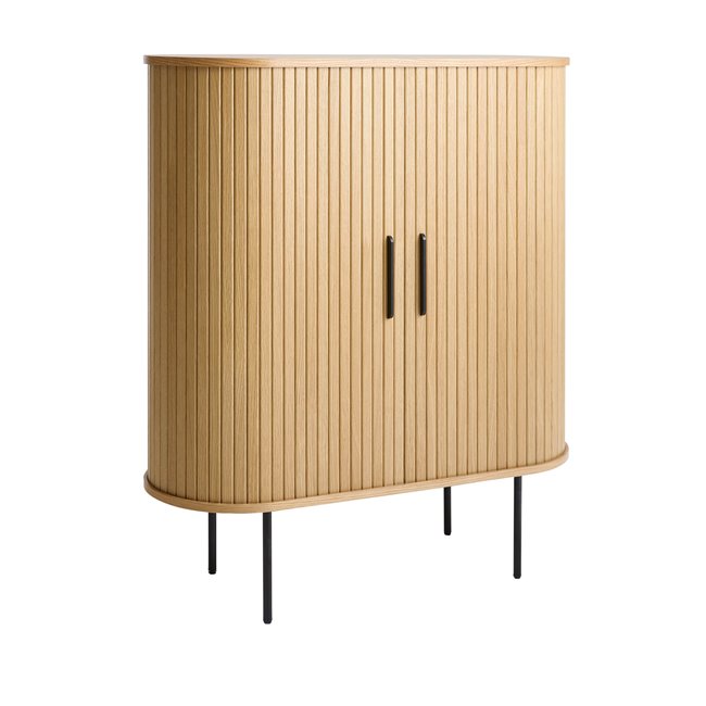 Шкаф Nola, натурального цвета, металл/дубовый шпон/MDF, H118х100х40см