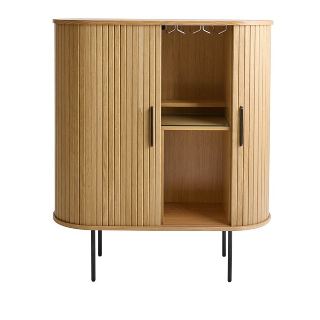 Шкаф Nola, натурального цвета, металл/дубовый шпон/MDF, H118х100х40см