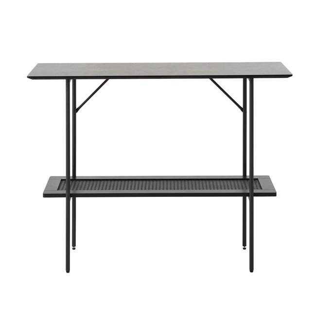 Kohvilaud Usakola, must, MDF/metall, H75x100x37cm