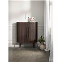 Cabinet Umeta, smoked oak color, MDF/oak veneer, H118x100x40cm