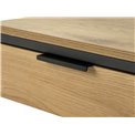 Külglaud Uncesura, naturaalne värv/must, MDF/metall, H60x40x30cm