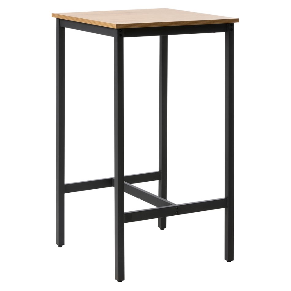 Baarilaud Uncesura, naturaalne värv, MDF/metall, H105x60x60cm