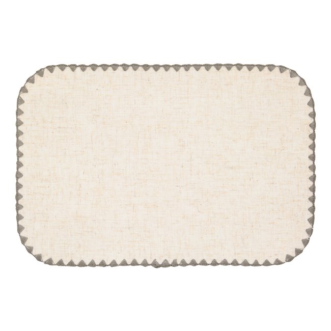 Placemat SET TABLE SANDRINE Grey, beige/grey, 45x30cm