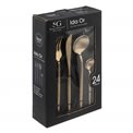 Söögiriistade komplekt 6 inimesele Ida Gold, 24 tk., kuldne värv, H27.5x16.9x6.5cm