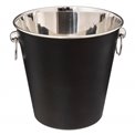 Champagne cooling bucket 4.2L, with mango wood pad, H22x21x21cm