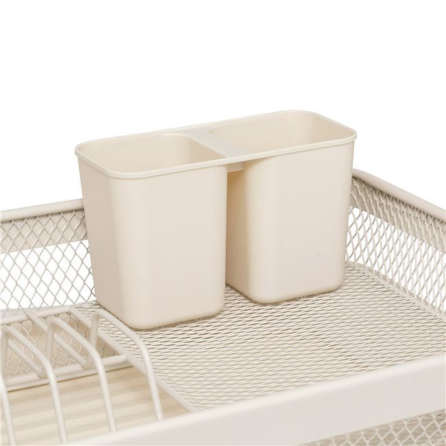 Dish drainer Mayaj, beige, H13.5x43x32cm