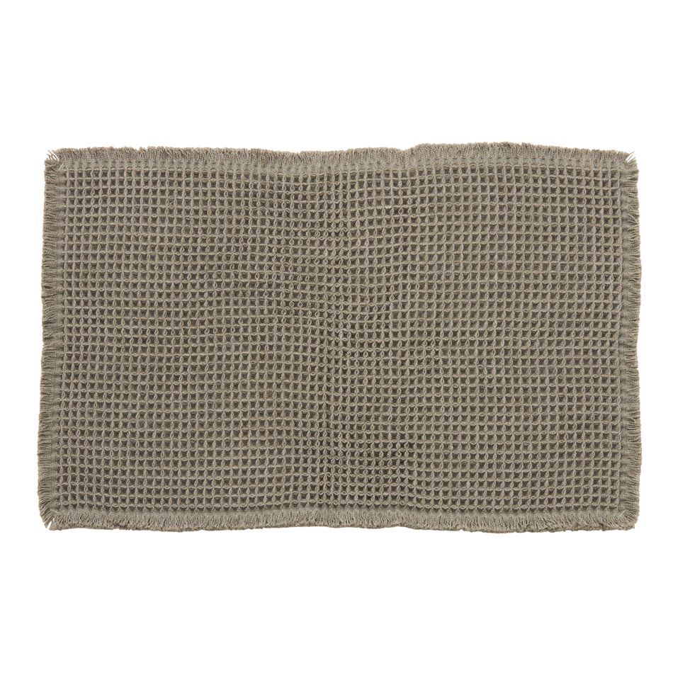 Honeycomb rug green, gray-green color, 50x80cm