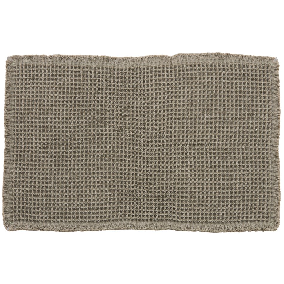 Honeycomb rug green, gray-green color, 50x80cm