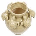 Decorative vase Turtles, beige, H28.5x24.5x22cm