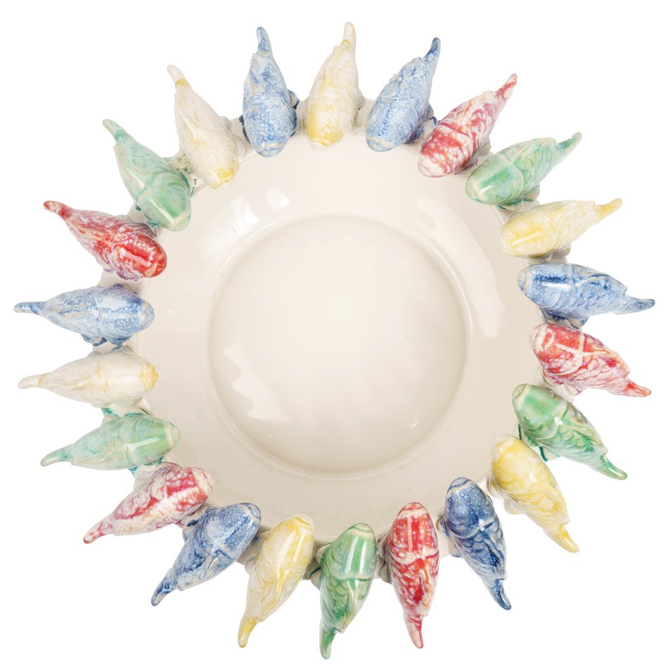 Decorative tray Colour fish, H13.5cm, D34.7cm