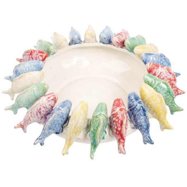 Decorative tray Colour fish, H13.5cm, D34.7cm