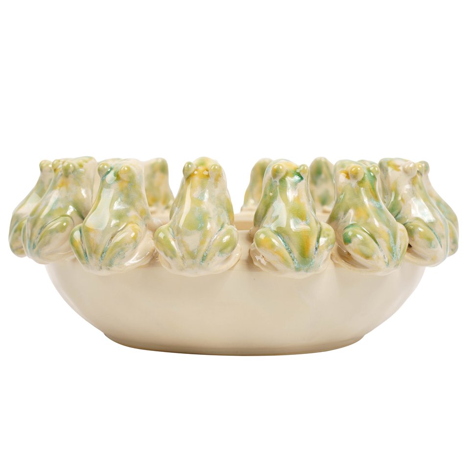 Decorative tray Frogs, H13cm, D32.5cm