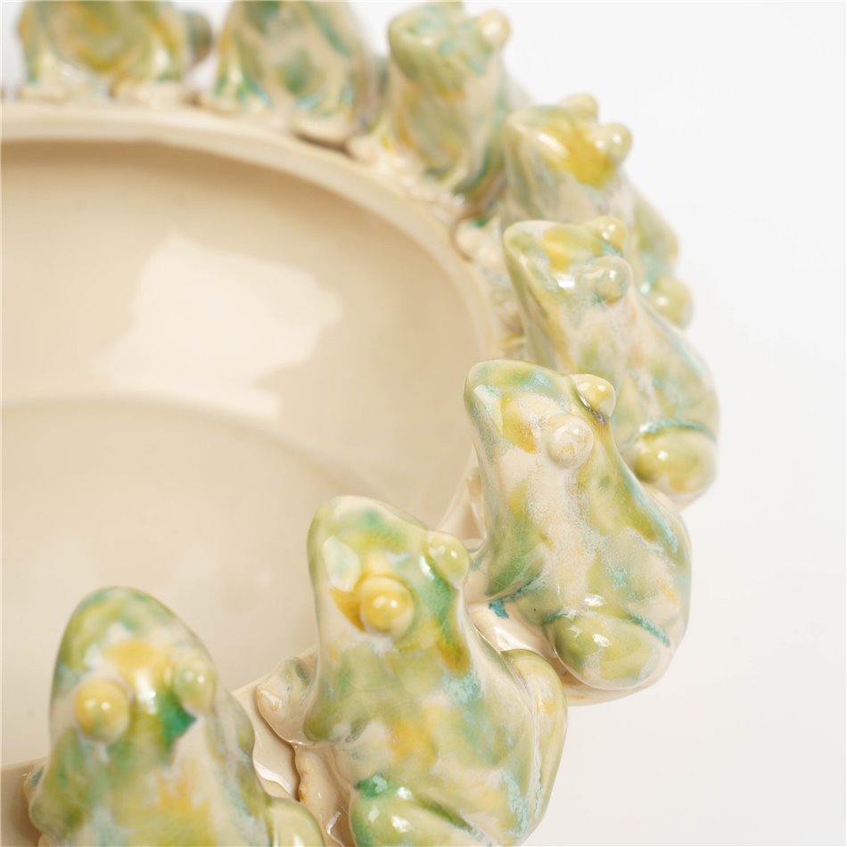 Decorative tray Frogs, H13cm, D32.5cm