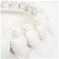 Decorative tray White Birds, H15cm, D37.5cm