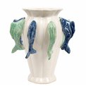 Vase Blue fish, H31.5cm, D22.5cm