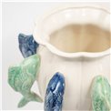Vase Blue fish, H31.5cm, D22.5cm