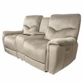 Doubble recliner Obernburg 8, grey, electrically adjustable, H103x189x103-164cm, seat height 57cm