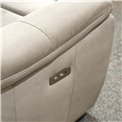 Doubble recliner Obernburg 8, grey, electrically adjustable, H103x189x103-164cm, seat height 57cm