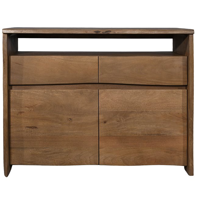 Puhvetkapp Sady, 2 uksed/2 kastid, mangopuit, H90x110x45cm