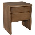 Bedside table Saffron with 2 drawers, mango wood, H55x46x40cm