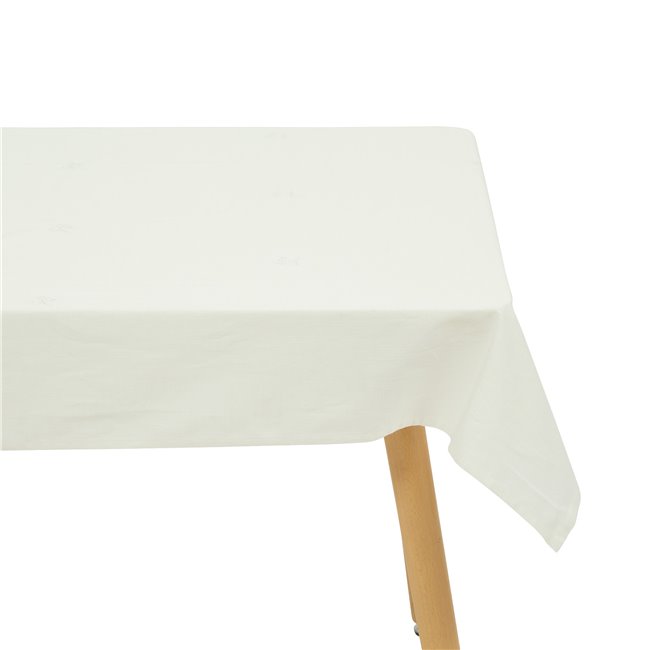 Tablecloth JOY SLUB, white, cotton, 150x250cm