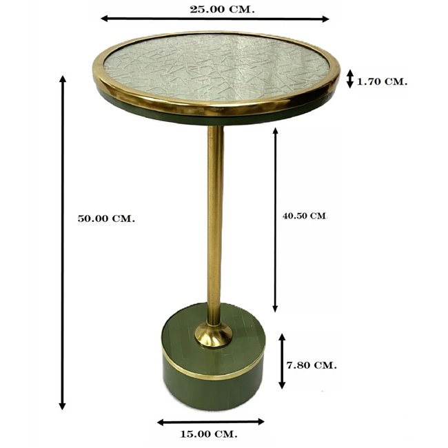 Külglaud Grazia Crack, MDF/teras, D25cm H50cm