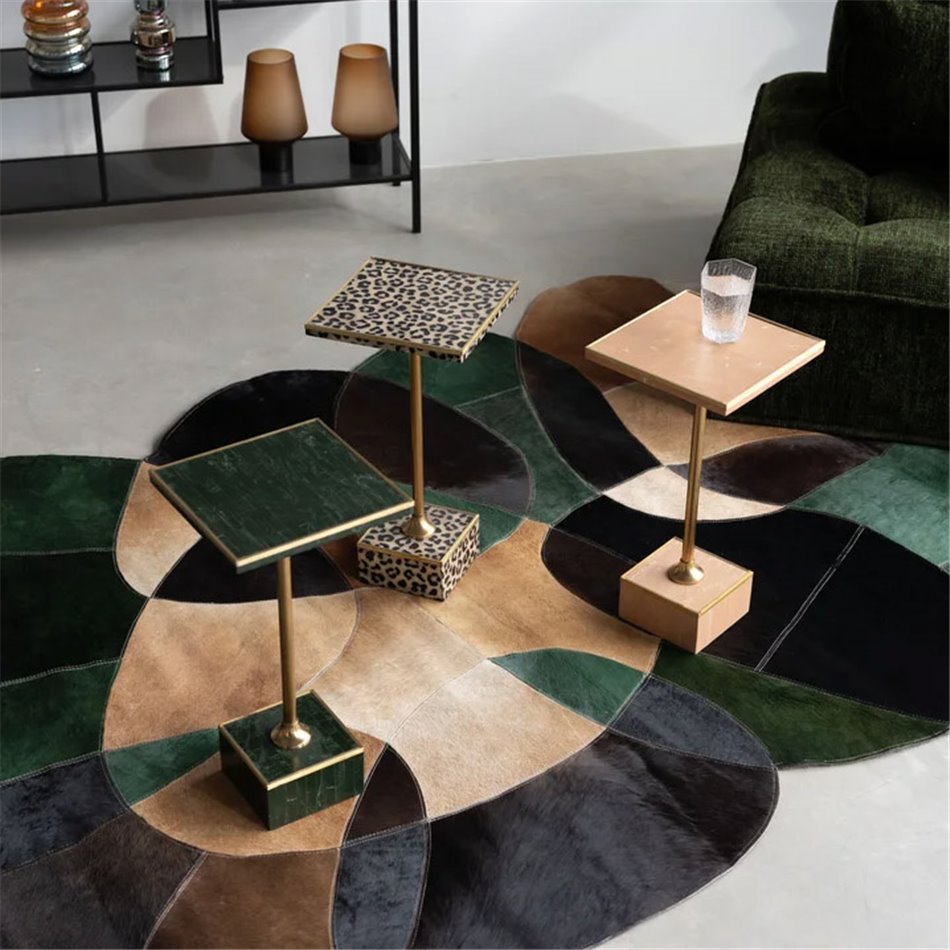 Side table Loco Loco, MDF/steel, 25x25cm H50cm