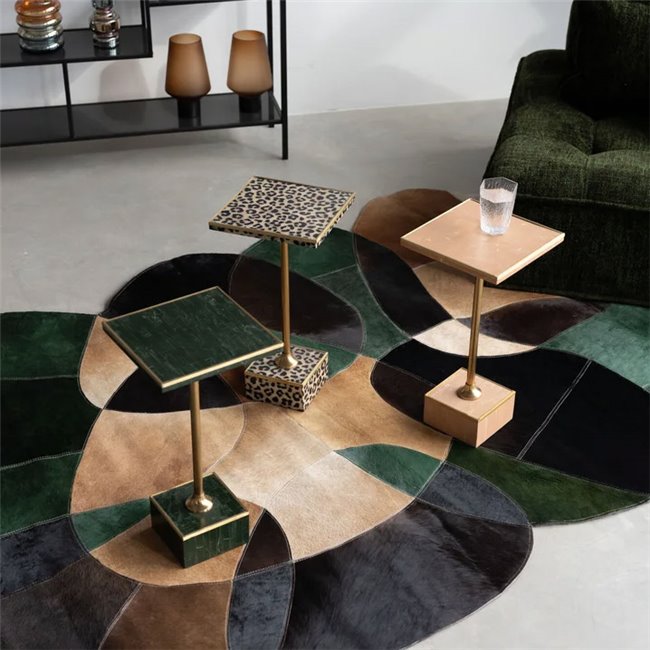 Side table Loco Loco, MDF/steel, 25x25cm H50cm