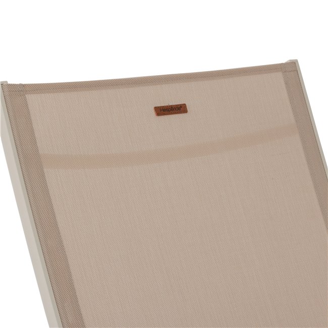 Päevitustool Labonao, savi värv, alumiinium/tekstiliin, H84.5x64x171cm