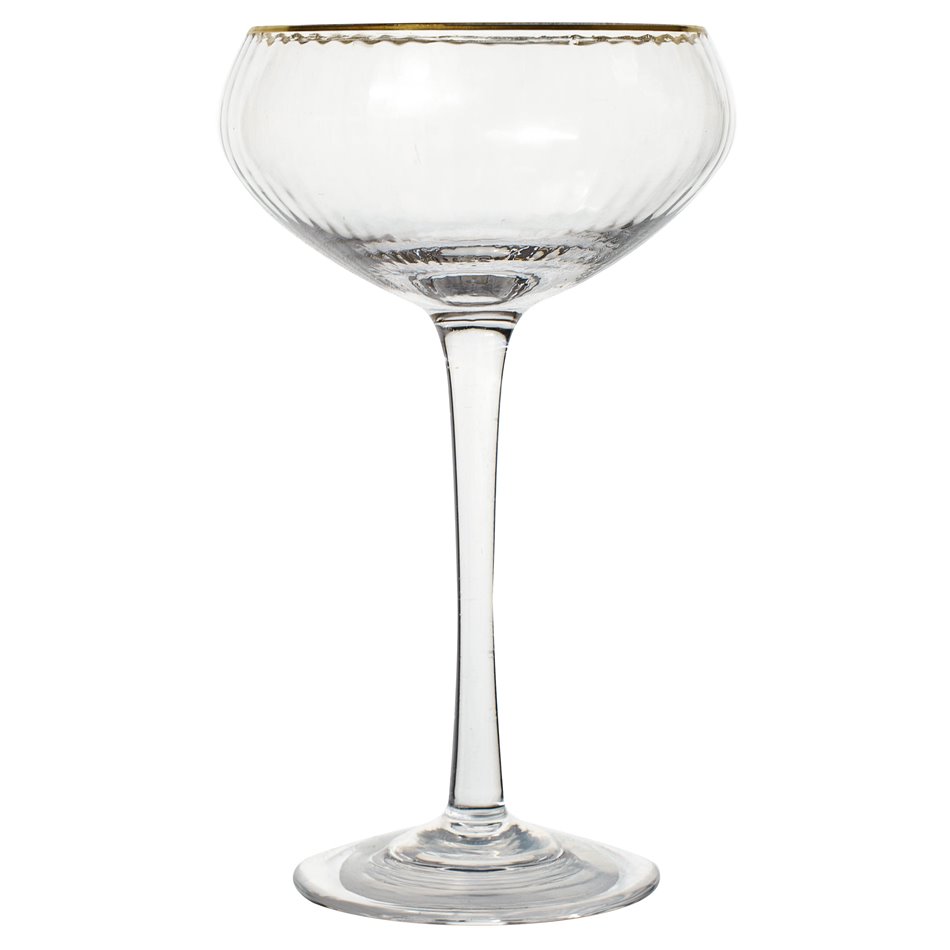 Šampanjapokaal Sofia kuldse äärega, 200ml, H17cm, D10cm