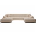 U-shaped sofa Evento Symmetrical, sleeping function, Jarell 18, corduroy, beige, H78x359x165cm