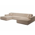U-shaped sofa Evento Symmetrical, sleeping function, Jarell 18, corduroy, beige, H78x359x165cm