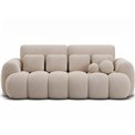 Sofa bed Elcotonn, sleeping function, Calmora 18, beige, H105x256x119cm