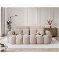 Sofa bed Elcotonn, sleeping function, Calmora 18, beige, H105x256x119cm