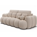 Sofa bed Elcotonn, sleeping function, Calmora 18, beige, H105x256x119cm